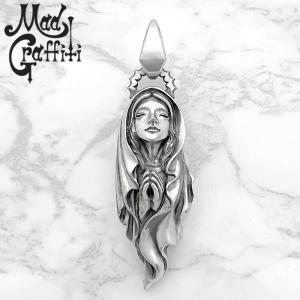 マッドグラフィティ Mad Graffiti シルバー ペンダントトップ バージンマリー pray M メンズ シルバー925 アクセサリー MG-P-0040｜baby-sies