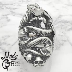 マッドグラフィティ Mad Graffiti シルバー リング プロビデンス L 指輪 メンズ 15号〜30号 シルバー925 アクセサリー スカル ヘビ スネーク MG-R-0051｜baby-sies