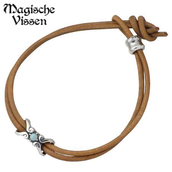 マジェスフィッセン Magische Vissen シルバーレザー ブレスレット ストーン