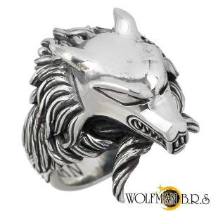 美品　15号　ウルフマンブラザーズ　ホワイトファング　ウルフ　リング　指輪 WOLFMAN B.R.S 15日のみポイント5倍 ウルフマンB.R.S ホワイト