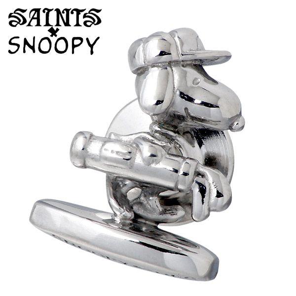 スヌーピー x セインツ SAINTS x SNOOPY ゴルフ シルバー ピンバッチ ブローチ