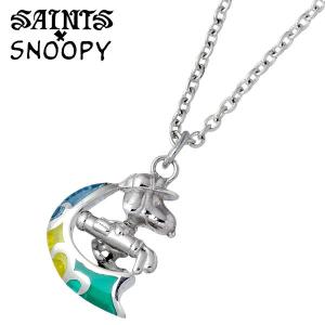 スヌーピー x セインツ SAINTS x SNOOPY ゴルフ シルバーネックレス