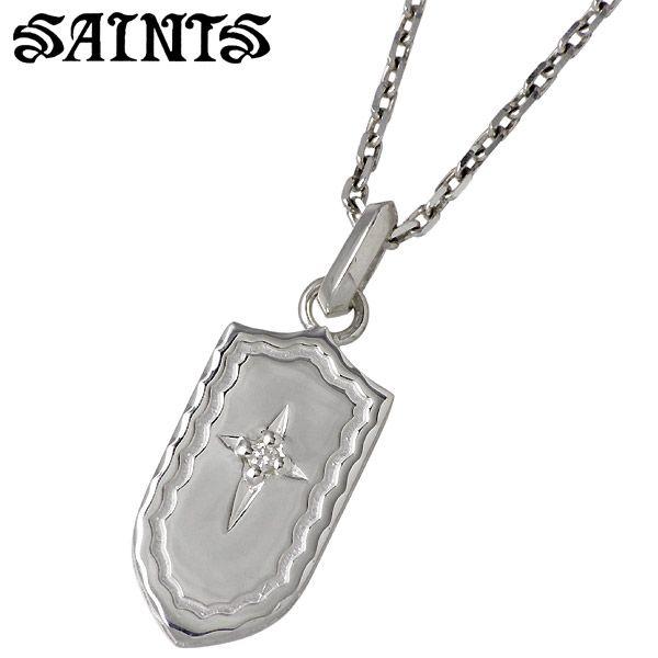 セインツ SAINTS ダイヤモンド クレスト シルバー ネックレス