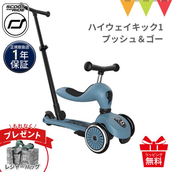 収納バッグ付！ スクートアンドライド ハイウェイキック1 プッシュ&amp;ゴー スチール｜キックボード キ...