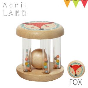 AdnilLAND（アドニルランド） RATTLE ANIMAL FOX｜ガラガラ ベビー 赤ちゃん おもちゃ 玩具 木製 アニマル 新生児 安心出産祝 ギフト 知育 ファーストトイ｜baby-smile