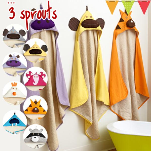 3sprouts（スリースプラウツ） フーディタオル ｜おくるみ・バスタオル｜