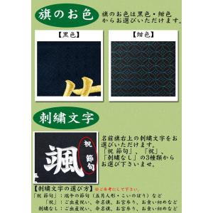 名入れ刺繍 名前旗 京都西陣織を使用 男の子用...の詳細画像2