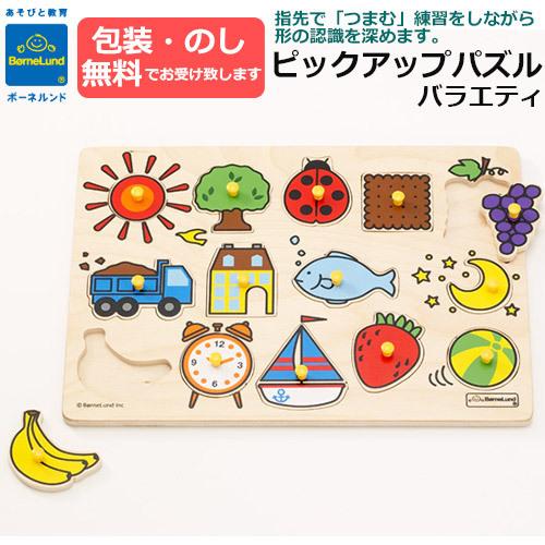 木製おもちゃ　BorneLund ボーネルンド  ピックアップパズル　バラエティ HY711910