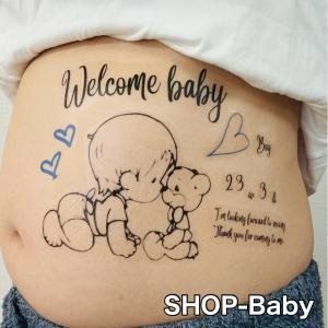 熊boy マタニティペイントシール マタニティフォトの詳細画像1