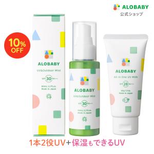 ✨2種 ALOBABY アロベビー ミルキーローション＆UVアウトドアミスト✨ ALOBABY アロベビー UV アウトドア ミスト ウォータープルーフUV