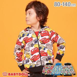 【停止】子供服 ディズニー 総柄 ジップパーカー 3092K 50%OFF SALE ベビードール BABYDOLL キッズ 男の子 女の子 DISNEY 爆買