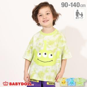 子供服 Tシャツ キャラクタータイダイ ディズニー 親子お揃い 5003K 30%OFF SALE ベビードール BABYDOLL 親子ペア キッズ 男の子 女の子 DISNEY 爆買