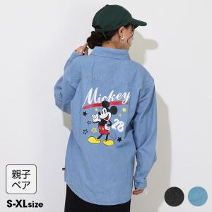 ディズニー 親子ペア シャツ レディース メンズ 綿100％ 大人 子供服 親子お揃い 長袖デニム 0774A ベビードール BABYDOLL DISNEY 爆買 50%OFF 期間限定