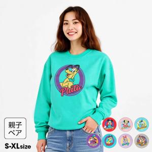 ディズニー 親子ペア レディース ロンT 大人 Tシャツ 綿100％ メンズ 子供服 親子お揃い BIGキャラクター 1245A ベビードール BABYDOLL ミッキー ミニー 爆買