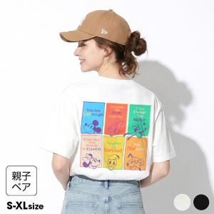 ディズニー ミッキー ミニー 親子ペア Tシャツ 大人 レディース 綿100% バックプリント 1339A 爆買 BABYDOLL