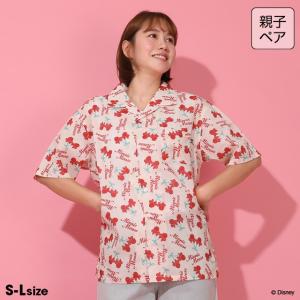 ディズニー ミニー 親子ペア レディース 半袖 シャツ リンクコーデ 春夏 S-L チェリー 総柄 1748A ベビードール BABYDOLL 爆買