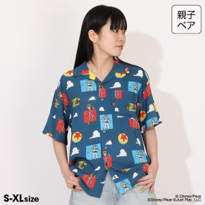 ディズニー 親子ペア トイストーリー シャツ レディース 半袖 リンクコーデ 親子コーデ 大人 メンズ DISNEY 親子お揃い 総柄 1808A ベビードール 爆買