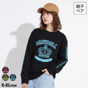 親子ペア ロンT Tシャツ レディース メンズ 綿100% ネオン S-XL 1924A ベビードール BABYDOLL 爆買