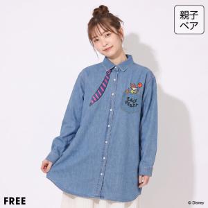 ディズニー 親子ペア ズートピア ワンピース レディース 綿100% ネクタイシャツ Fサイズ ニック 1954A ベビードール BABYDOLL 爆買
