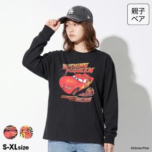 ディズニー 親子ペア カーズ ロンT レディース メンズ 大人 綿100% 親子お揃い キャラクター 2035A ベビードール BABYDOLL 爆買
