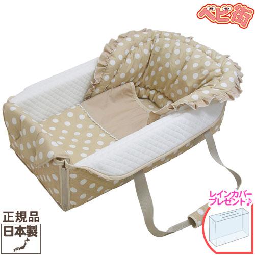 【レインカバープレゼント！】フジキ マシュマロドット バッグdeクーファン ミルクティ＋rc　キャリ...