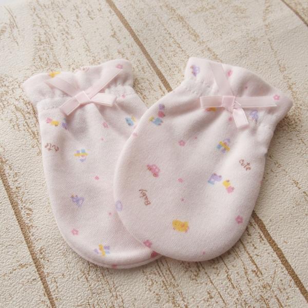 ベビーミトン 10903 ピンク 新生児 日本製 女の子 ベビー用品 赤ちゃん ミトン　