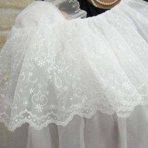 お宮参り用ケープ お帽子 夏物素材 ツーウェイ...の詳細画像2