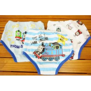 ニシオ機関車トーマス 3層構造トレーニングパンツ3枚組(ブルー＆ボーダー＆総柄)045TM8310