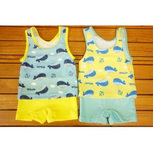 WHOLE SWIM くじら柄（Whale柄）グレコスイムウェア80cm〜90cm男児水着4860309