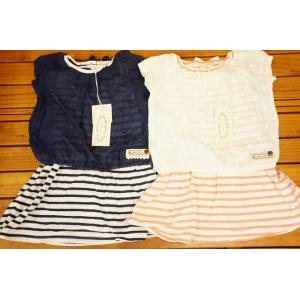 【メール便利用！送料込み】Lily ivoryリリーアイボリー 重ね着風半袖ワンピース71017（子...