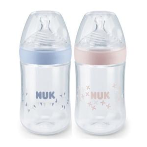 NUKヌーク ネイチャーセンスほ乳びん(ポリプロピレン製)260mlシリコーンゴム製0-6か月ミルク用ニップル付き