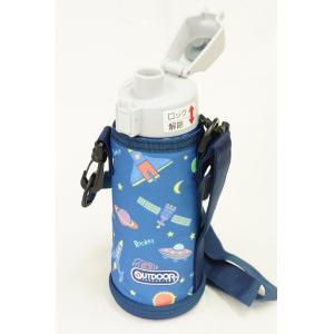 東亜金属 OUTDOORアウトドア ポーチ付き 直飲みステンレスボトル600ml 宇宙柄