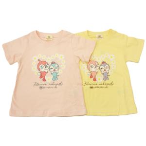 ナカタBANDAIそれいけ！アンパンマンガール半袖Tシャツ(ドキンちゃんコキンちゃんお花柄)Aライン...