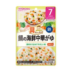 和光堂 具たっぷりグーグーキッチン 鯛の海鮮中華がゆ 7か月頃からの離乳食 赤ちゃん・ベビーフード・レトルトパウチ｜babytown