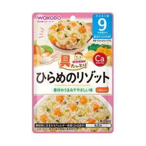 和光堂 具たっぷりグーグーキッチン ひらめのリゾット 9か月頃からの離乳食 赤ちゃん・ベビーフード・レトルトパウチ｜babytown