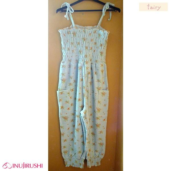 犬印本舗 fairy マタニティ 花柄サロペットハウスウェア パイル地 M〜L 212-8813 （...