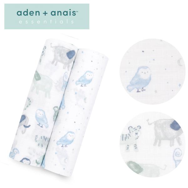 エイデンアンドアネイ エッセンシャルズ タイムトゥドリーム モスリンスワドル 2枚入り