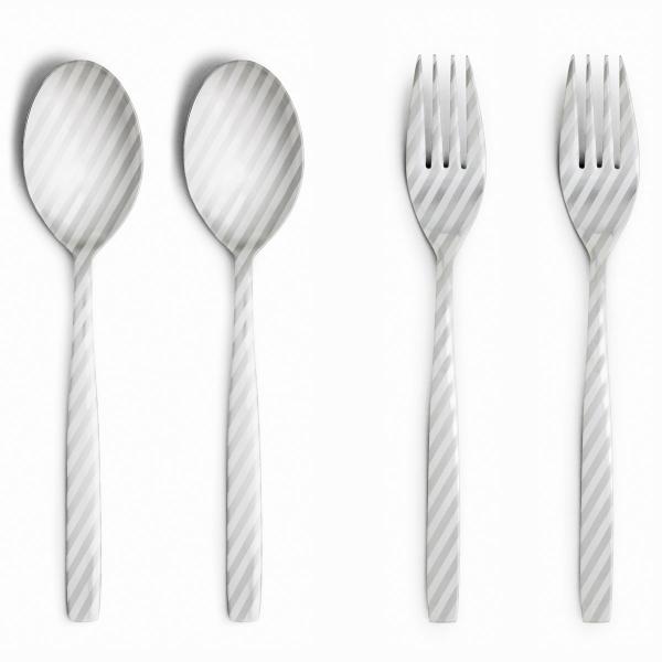 カトラリーセット DRESS 4本セット カトラリーセット ドレス ペアセット ストライプ