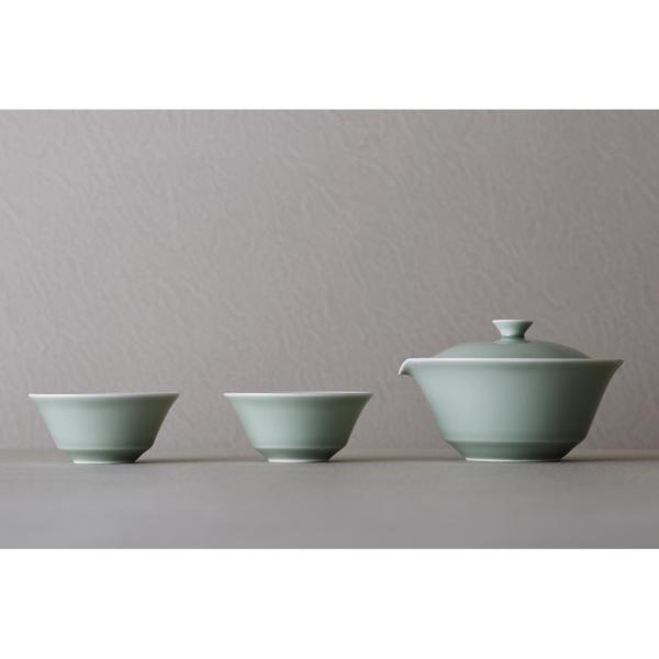 急須 WDH 宝瓶と湯呑み2個セット ダブリューディーエイチ 波佐見焼 青磁