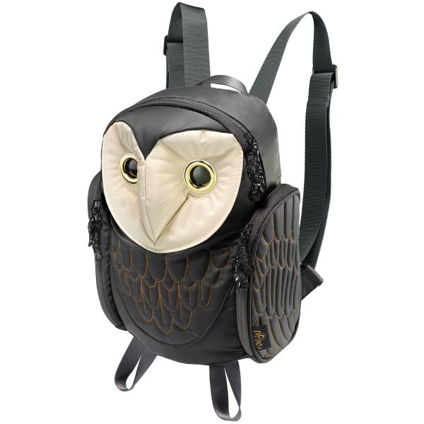 リュック MORN CREATIONS メンフクロウ バックパック レディース 動物バッグ 取り出し...