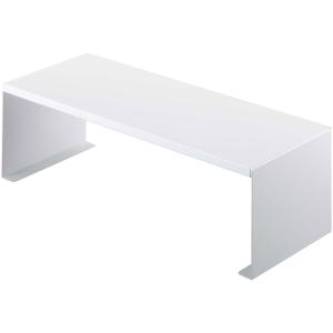 収納ラック 山崎実業 TOWER 伸縮洗濯機排水口上ラック 洗濯機横収納 防水パン上 空きスペースの有効活用に！ YAMAZAKI タワー ホワイト