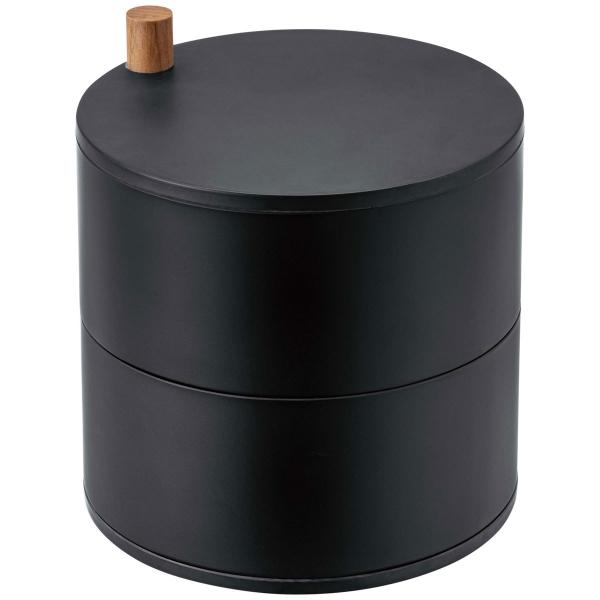 蚊取り線香入れ 山崎実業 正規品 TOWER タワー 収納トレー付き蚊遣り 蚊遣り 蚊やり器 ブラッ...