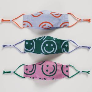 布マスク バグゥ 正規品 布製マスク 子供用 3枚セット 布製マスク BAGGU KIDS MASK SET of 3 ハッピーミックス｜back