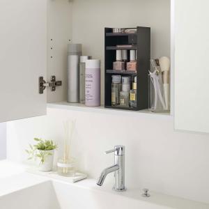 山崎実業 TOWER コスメ収納ケース 4段 ブラック