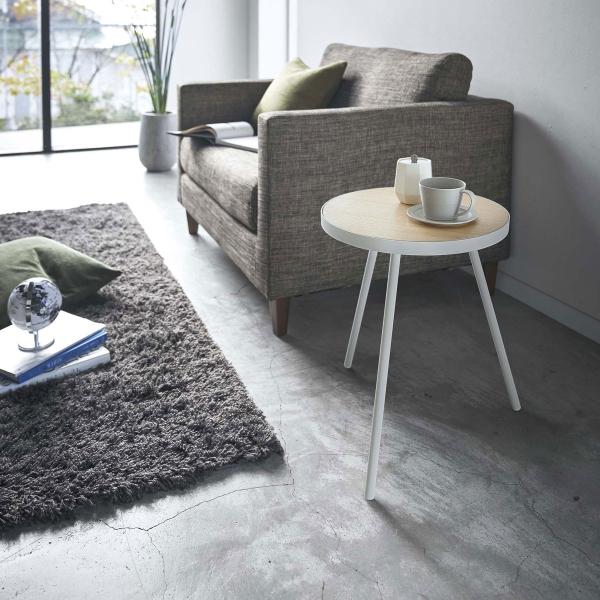 サイドテーブル 山崎実業 正規品 TOWER タワー サイドテーブル丸型 コーヒーテーブル ナイトテ...