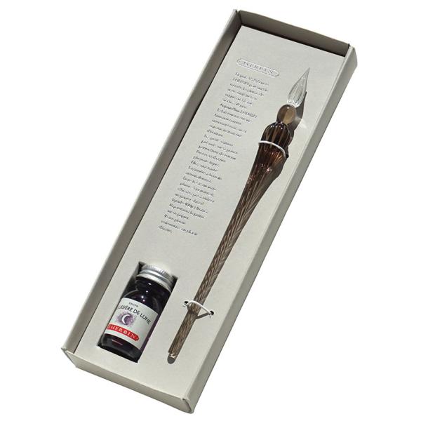 ガラスペン エルバン ガラスペンつむぎ＆ミニインクセット 高級ペン 老舗ブランド HERBIN 10...