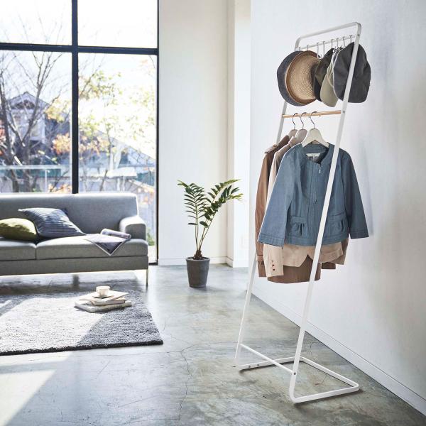 コートハンガー 山崎実業 正規品 TOWER タワー 帽子収納フック付き コートハンガー コートフッ...