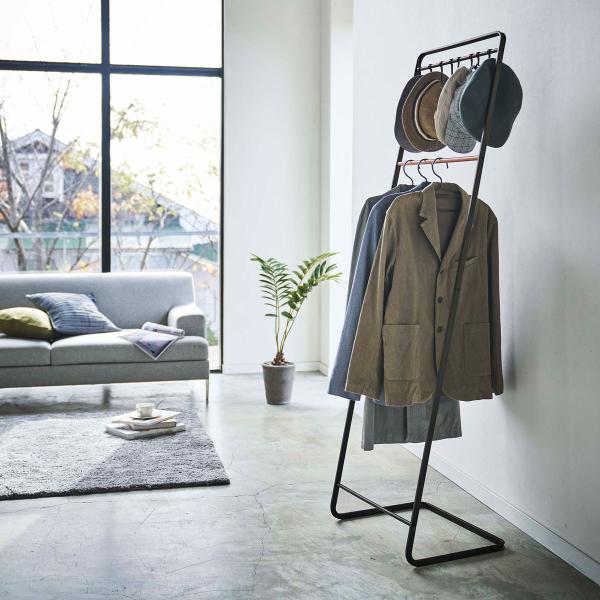 コートハンガー 山崎実業 正規品 TOWER タワー 帽子収納フック付き コートハンガー コートフッ...