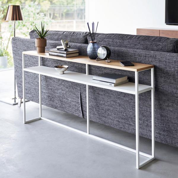 コンソールテーブル 山崎実業 正規品 tower タワー ソファー裏コンソールテーブル 棚付き ディ...