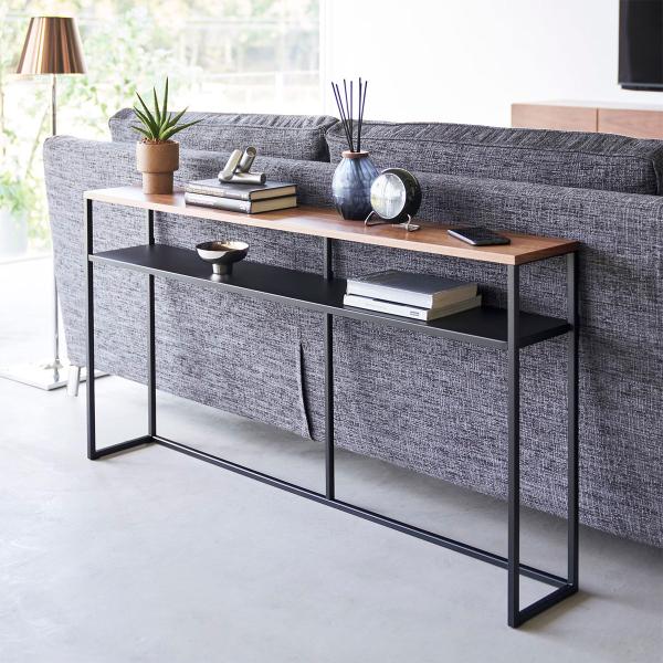 コンソールテーブル 山崎実業 正規品 tower タワー ソファー裏コンソールテーブル 棚付き ディ...